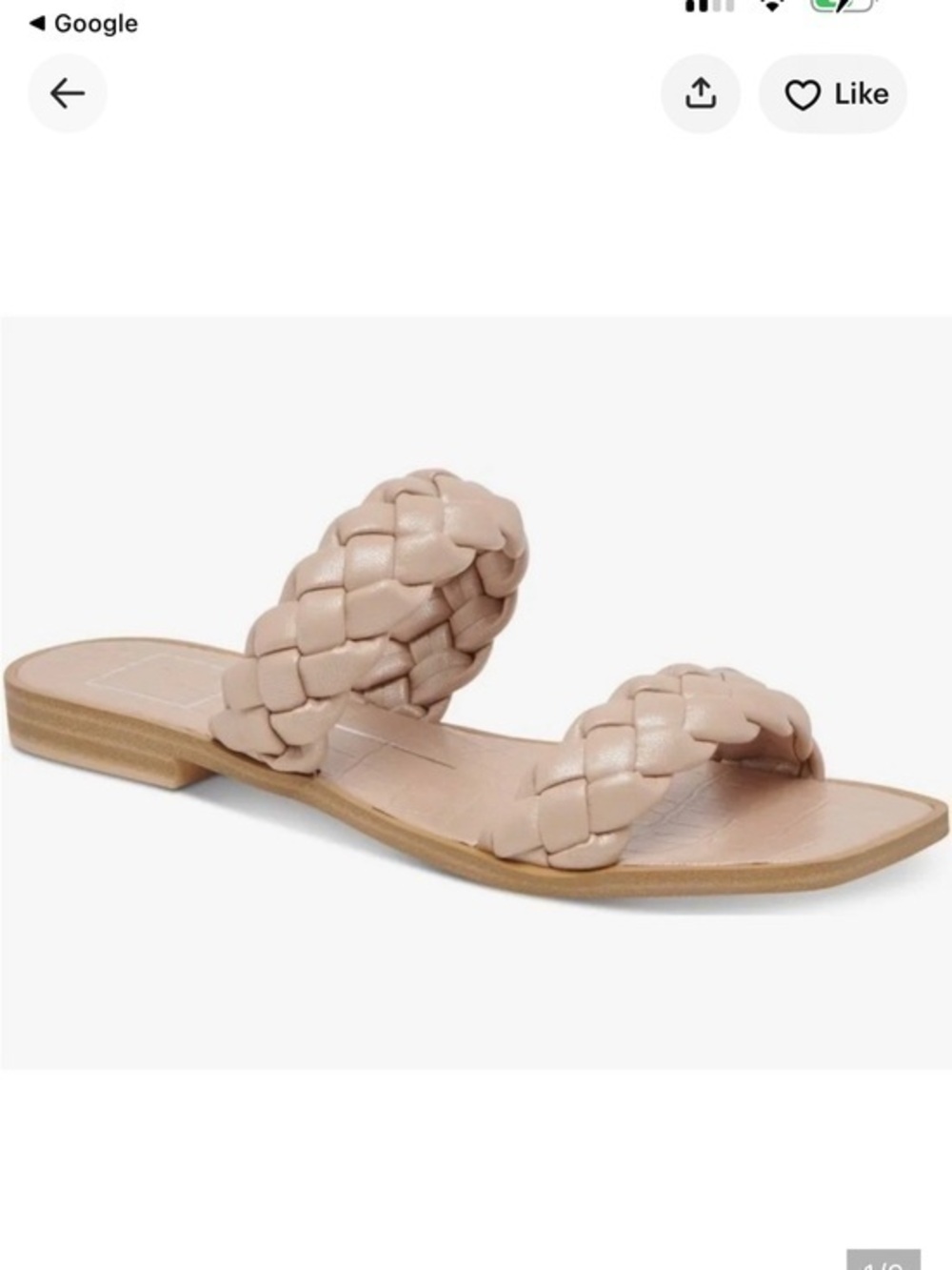 Dolce Vita Indy Braided Double Strap Slides Light Taupe sandals size 8.5